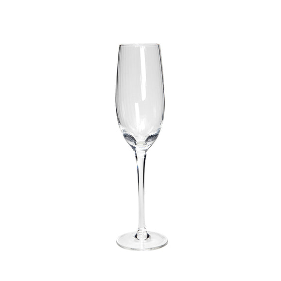 Kirshaw Clear Ribbed Champagne Flute