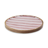 Taylor Stripe Red Round Platter