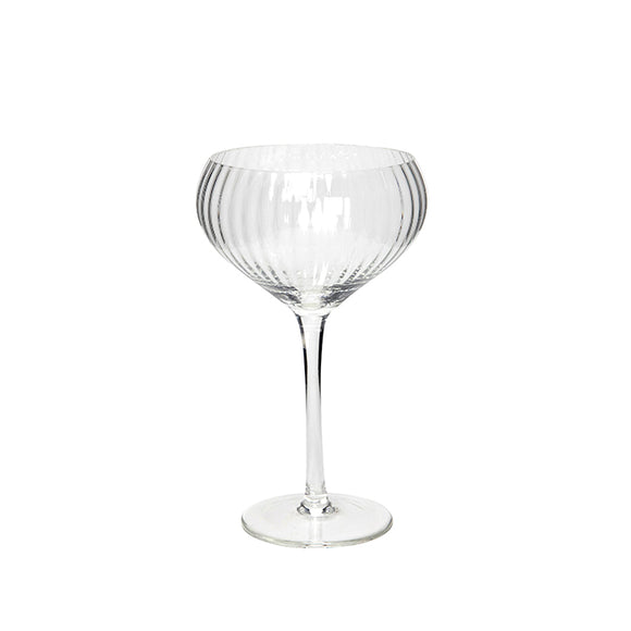 Kirshaw Clear Ribbed Cocktail Glass