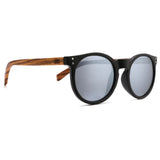 SORRENTO Silver Reflective Lens l Walnut Wooden Arms