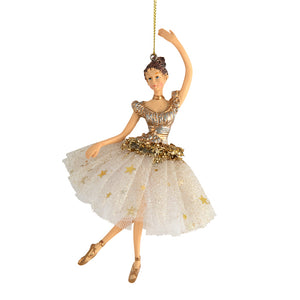 Fabric Ballerina Decoration Gold