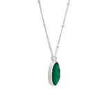 Wandering Soul Green Onyx Pendant Necklace Sterling silver