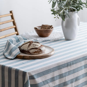 Flinders Blue Stripe Tablecloth 150x230cm