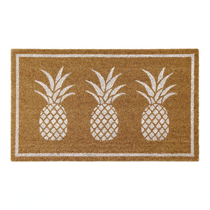 Pineapple Doormat - White