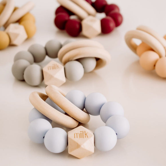 Ring Teether | Natural Silicone & Beechwood