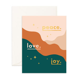 Peace Love Joy Greeting Card