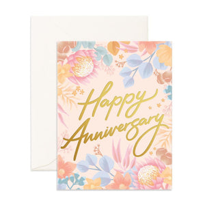 Happy Anniversary Floribunda Greeting Card