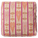 Kinsley Woven Floor Cushion - Flamingo