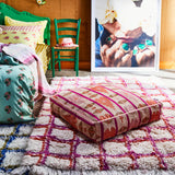 Kinsley Woven Floor Cushion - Flamingo