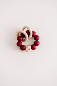Ring Teether | Natural Silicone & Beechwood