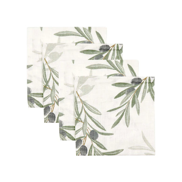 Olive Leaf Napkin Set of 4