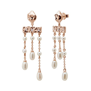 Murkani Terra Hanging Earrings with Pearls - RG